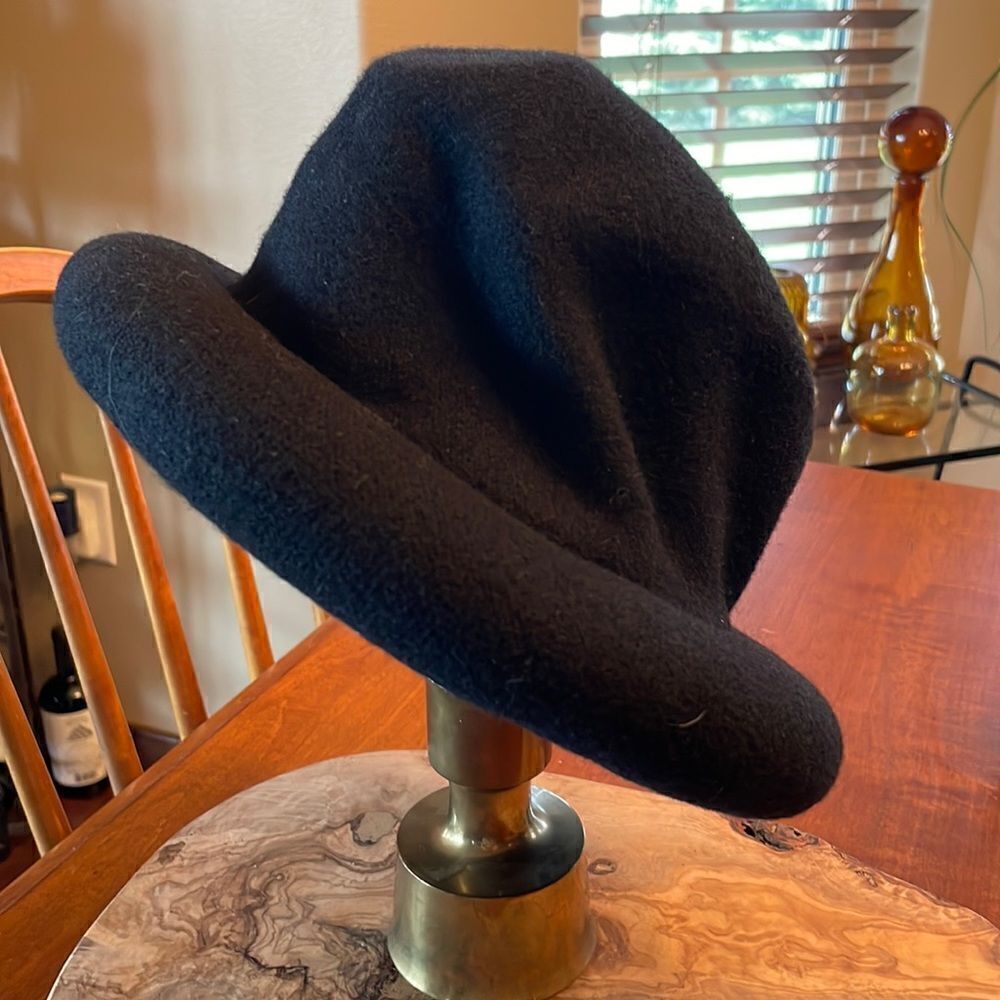 Vintage Betmar New York Wool Cloche Hat with Rolled Edge